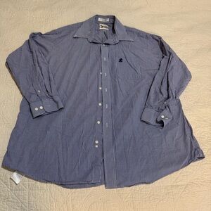 Disney Men's Navy Checkered Button Down Shirt